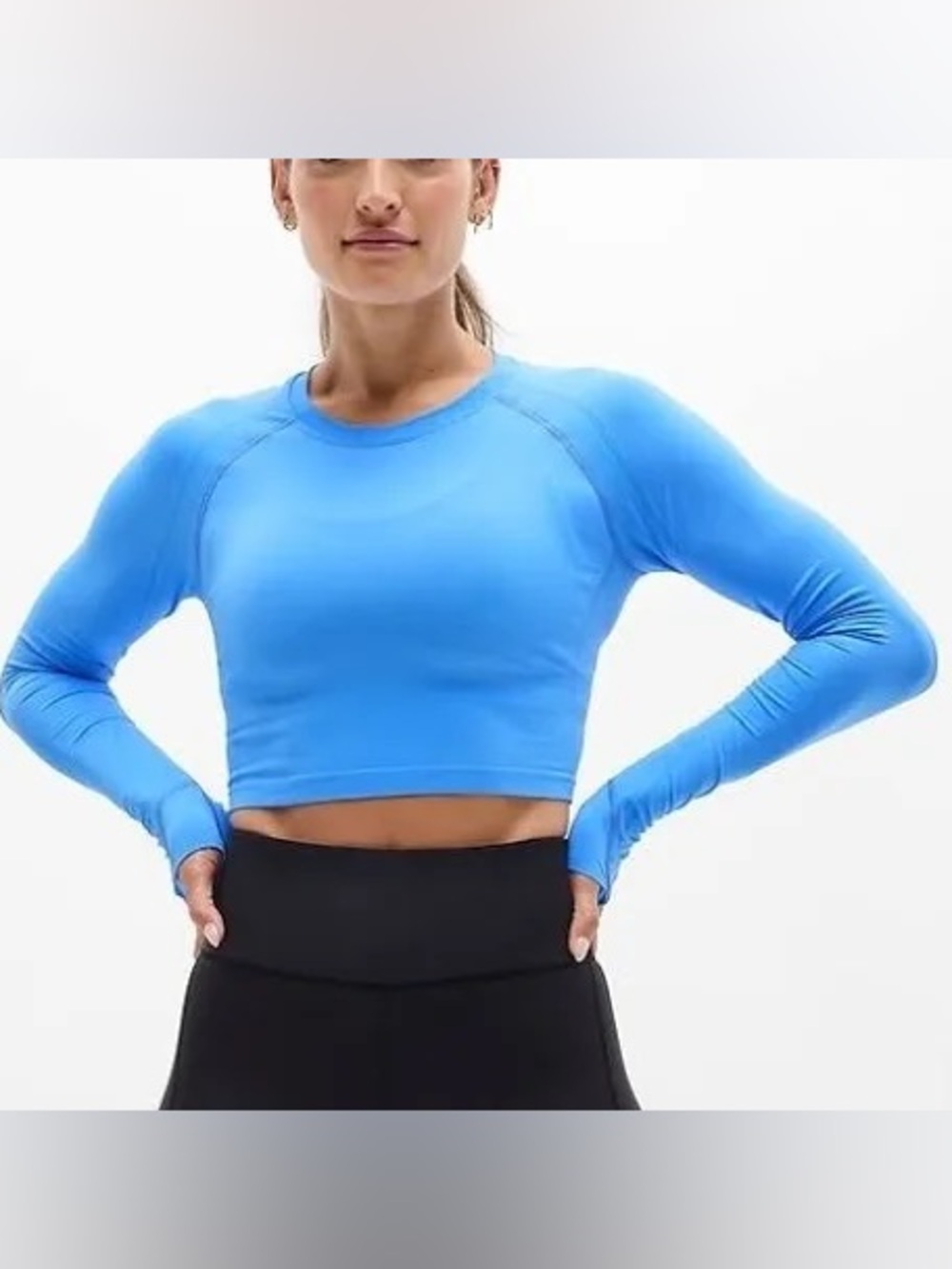 Athleta cropped running LS